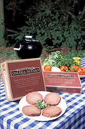 Irradiated ground beef from Omaha Steaks: Click here for photo caption.