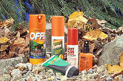 Insect repellants made from DEET: Click here for full photo caption.