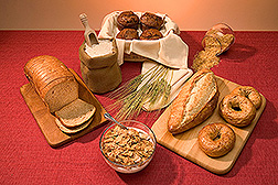 Grain products with 2.5 grams or more of fiber: Click here for full photo caption.