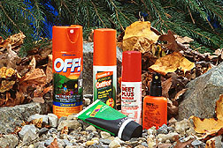 Insect repellents containing DEET.