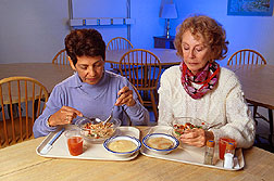 Human nutrition study participants eat meals low in folic acid.