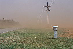 An ambient PM10 high-volume sampler in a west Texas dust storm: Click here for full photo caption.