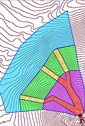 Contour map of ARS's Walnut Gulch experimental watershed: Click here for full photo caption.
