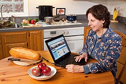 At home, school, or work, consumers can use USDA's free ChooseMyPlate.gov, an interactive website for creating a customized healthy dietary plan that includes required daily vitamins and minerals, and age- and gender-appropriate daily portions and calorie levels: Click here for full photo caption.
