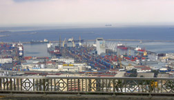 Port facilities in Algiers: Click here for photo caption.