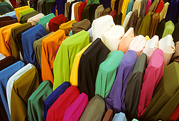 Wash-and-wear and flame-retardant cotton fabrics: Click here for full photo caption.