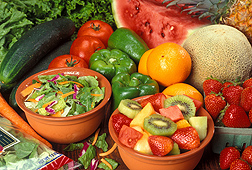 Fresh fruits and vegetables: Click here for full photo caption.