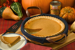 Pumpkin pie and various squashes: Click here for photo caption.