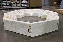 ARS and Ecovative made this protective cushion, which is molded especially to fit tsunami buoys and prevent damage prior to launch by National Oceanic and Atmospheric Administration: Click here for photo caption.