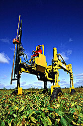  Hydraulically operated soil sampling machine.