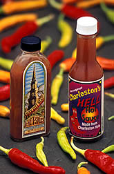 Charleston Hot peppers and two new hot sauces. Click here for full photo caption.