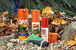 Insect repellants made from DEET, an ARS-developed compound: Click here for photo caption.