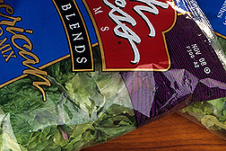 Photo: Package of fresh salad greens. Link to photo information