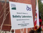 George E. Brown, Jr. Salinity Laboratory Sign