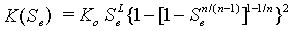 Equation 3: the van Genuchten-Mualem model