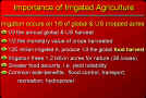 3. Importance of Irrigated Agriculture