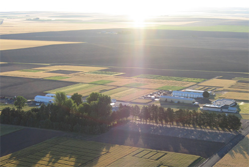 Aerial view of Columbia Plateau Conservation Research Center