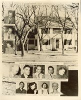 Manhattan staff: Likely was taken about 1940, and shows the house in downtown Manhattan that housed the lab and the staff. The address is 520 North Juliette Avenue.