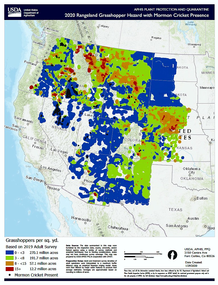 Outbreak Info: 2020 Rangeland Hazard Map : USDA ARS