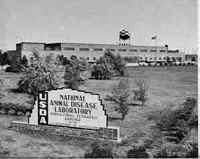 Photograph from a newspaper article describing the new National Animal Disease Laboratory 