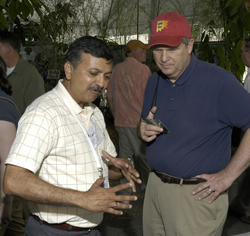 Secretary Vilsack and BARC Scientist Kamal Chauhan, Photo Jim Plaskowitz