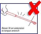 Incorrect wrench use