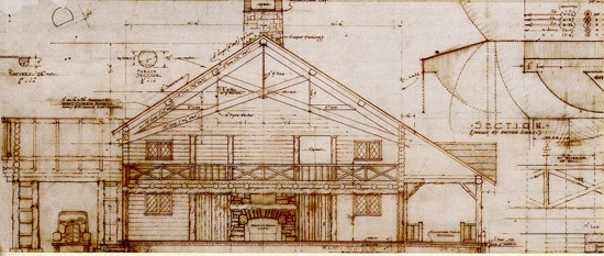 Original Plans for the Log Lodge.