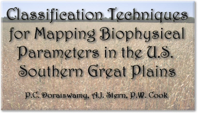 Classification Techniques for Mapping Biophysical Parameters in the U.S. Southern Great Plains