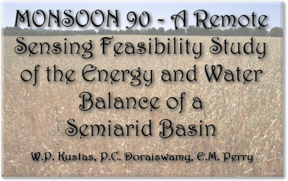 MONSOON 90 - A Remote Sensing Feasibility Study of the Energy and Water Balance of a Semiarid Basin