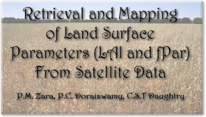 Retrieval and Mapping of Land Surface Parameters (LAI and fPar) From Satellite Data 