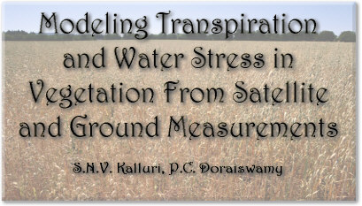 Modeling Transpiration and Water Stress in Vegetation from Satellite and Ground Measurements