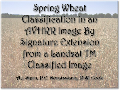 Spring Wheat Classification in an AVHRR Image by Signature Extension from a Landsat TM Classified Image