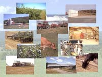 Photo showing various aspects of the farm system that must be integrated in order to study the whole farm.
