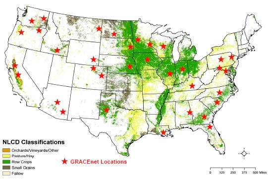 GRACEnet Locations Map 2012