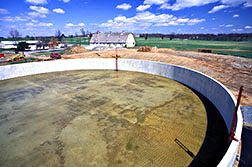 Manure collection tank at the Beltsville Agricultural Research Center.