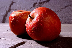 Fuji apples closeup