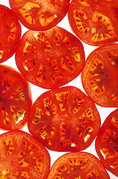 Sliced tomatoes.