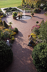 Overhead view of the entrance to the National Herb Garden. Link to photo information