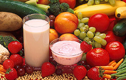 Photo: Fruits, vegetables and dairy products