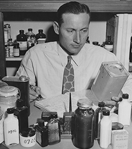 Edward Knipling in a lab