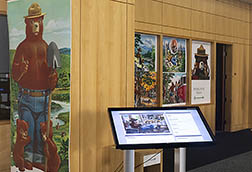 Smokey Bear exhibit at the National Agricultural Library