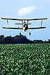 A low-insecticide bait being applied to targeted against western corn rootworms. 