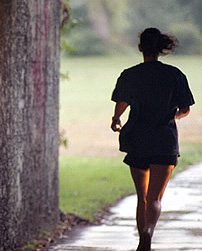 Woman jogging.