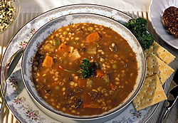 Vegetable beef barley soup