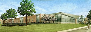 Artist's rendering of the new Cereal Crops Research Laboratory at Madison, Wisconsin. 