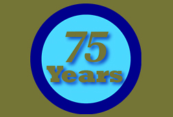 Photo: 75th Anniversary logo.
